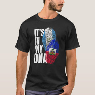 Camiseta Bandeira da mistura de DNA guatemalteca e haitiana