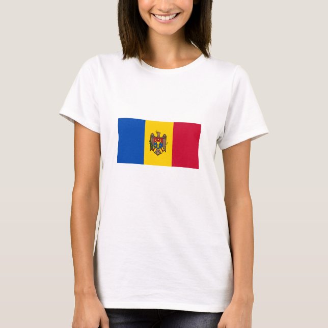Camiseta Bandeira da Moldávia (Frente)