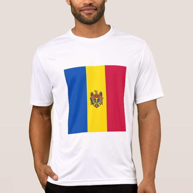 Camiseta Bandeira da Moldávia (Frente)