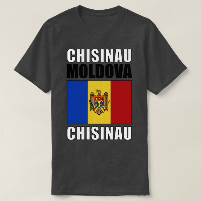 Camiseta Bandeira da Moldávia (Frente do Design)