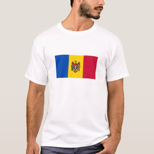 Camiseta Bandeira da Moldávia (Frente)