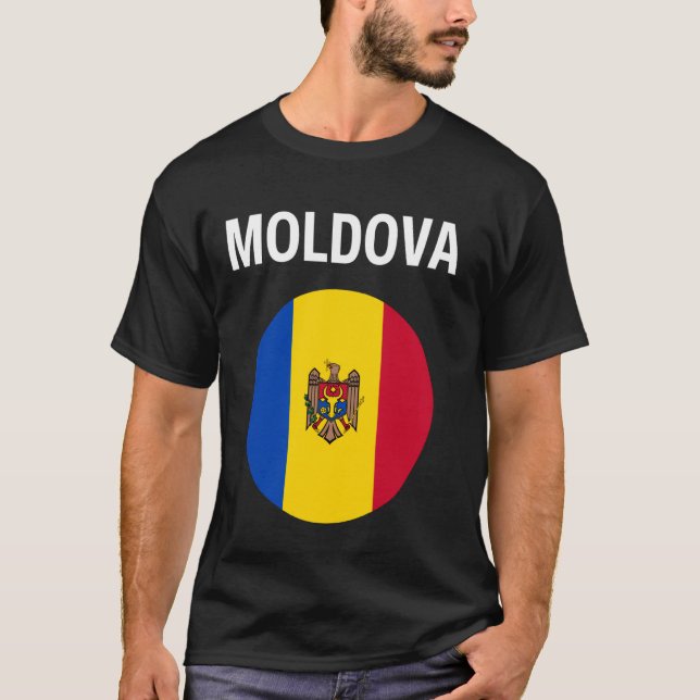Camiseta Bandeira da Moldávia Moderna (Frente)