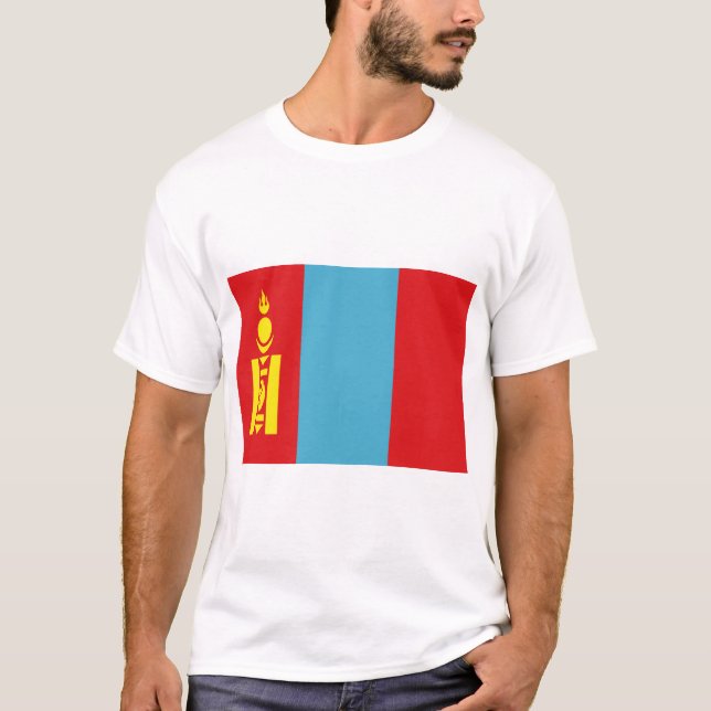 Camiseta Bandeira da Mongólia (Frente)
