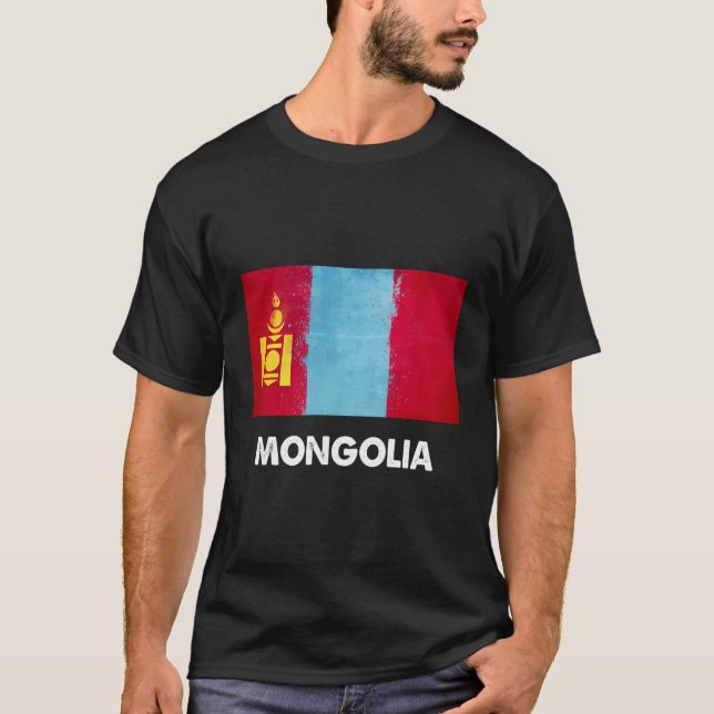 Camiseta Bandeira da Mongólia (Frente)