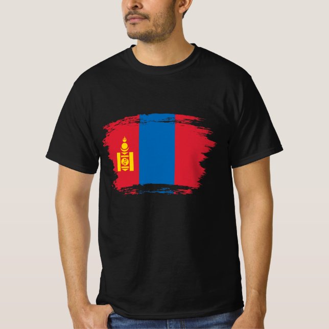 Camiseta Bandeira da Mongólia (Frente)