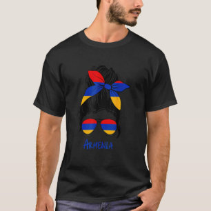 Camiseta Bandeira da mulher armênia garota armênia Garota A