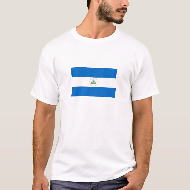 Camiseta Bandeira da Nicarágua (Frente)