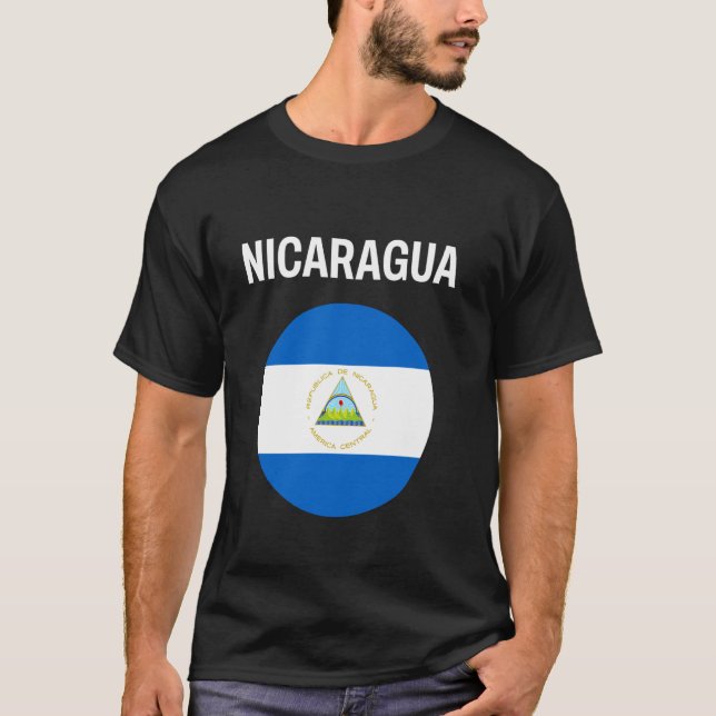 Camiseta Bandeira da Nicarágua Moderna (Frente)
