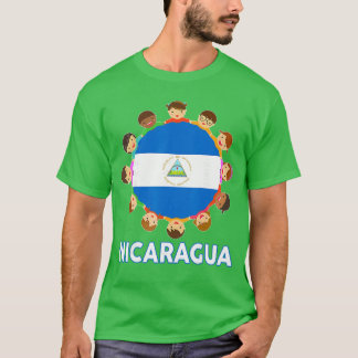 Camiseta Bandeira da Nicarágua para crianças Nicaraguense H