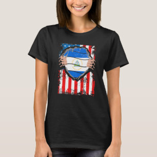 Camiseta Bandeira da Nicarágua Patriota Crescida Nicaraguen