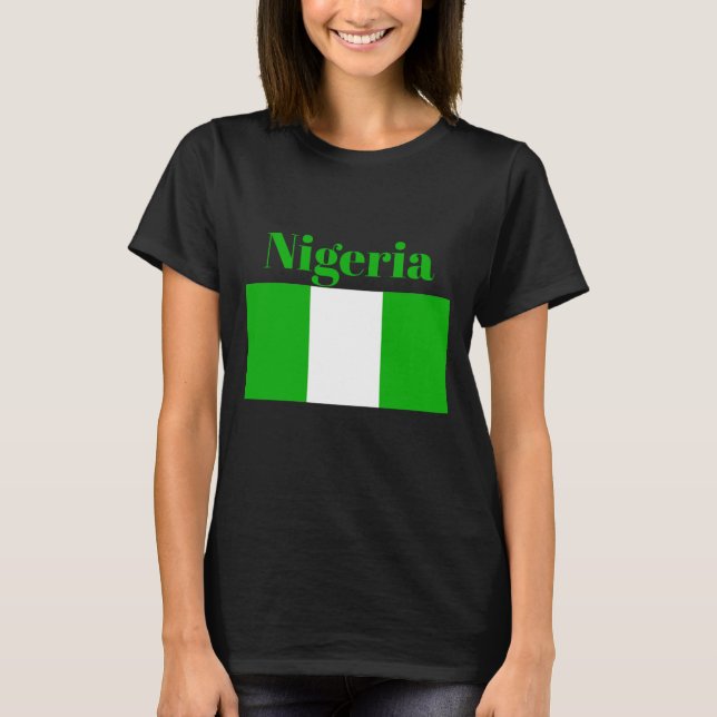 Camiseta Bandeira da Nigéria (Frente)