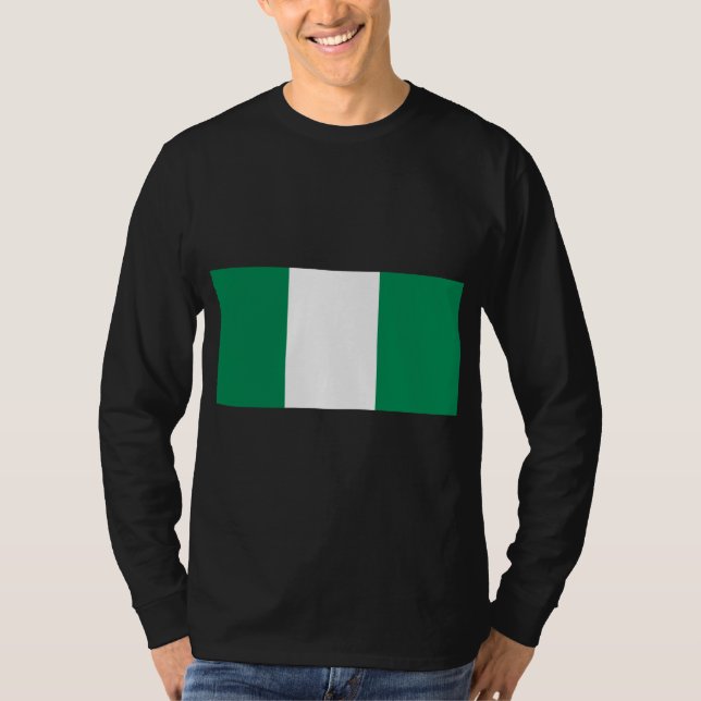Camiseta Bandeira da Nigéria (Frente)