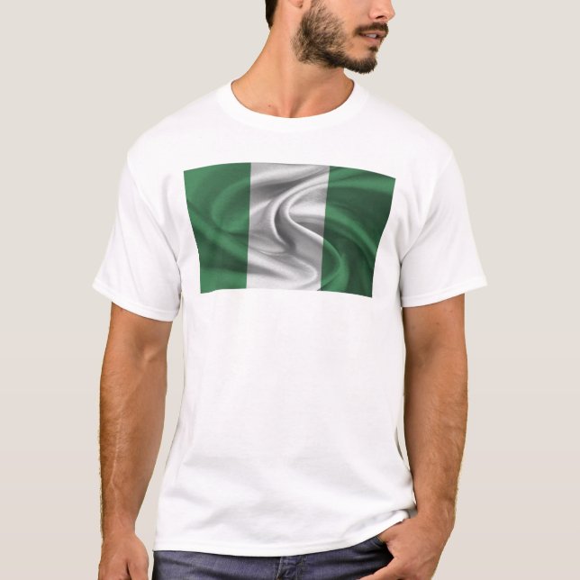 Camiseta Bandeira Da Nigéria (Frente)