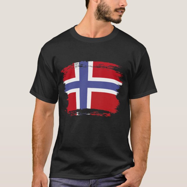 Camiseta Bandeira da Noruega (Frente)