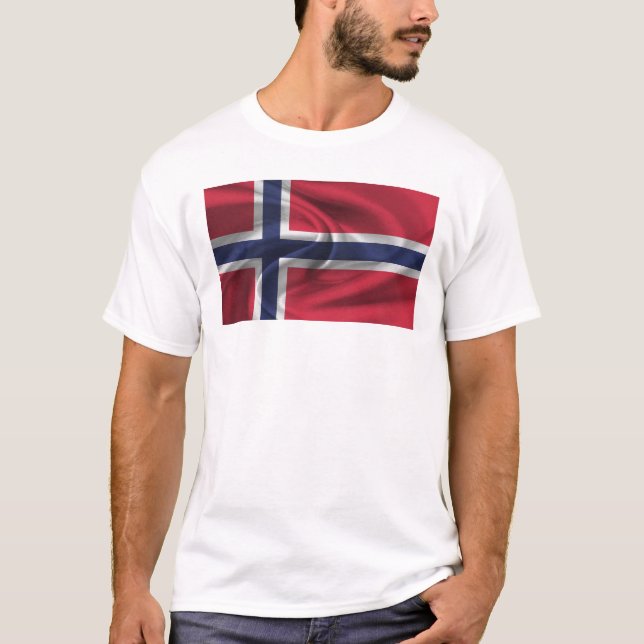 Camiseta Bandeira Da Noruega (Frente)