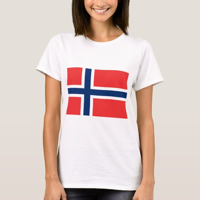 Camiseta Bandeira da Noruega (Frente)