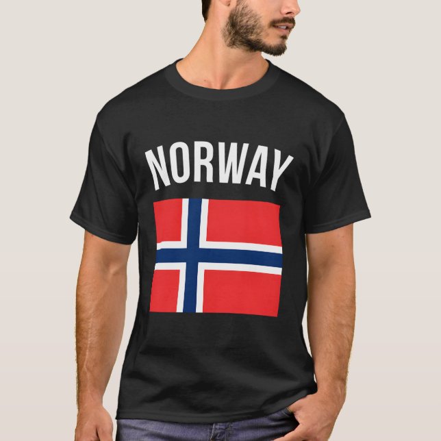 Camiseta Bandeira da Noruega (Frente)