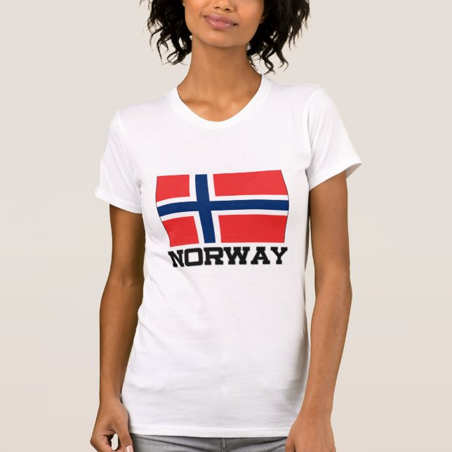 Camiseta Bandeira da Noruega (Frente)