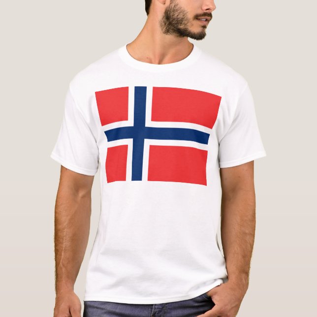 Camiseta Bandeira da Noruega (Frente)