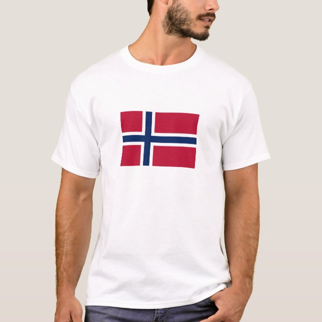 Camiseta Bandeira da Noruega (Frente)