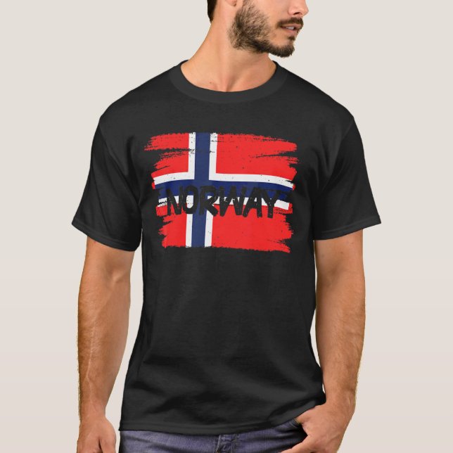 Camiseta Bandeira da Noruega (Frente)