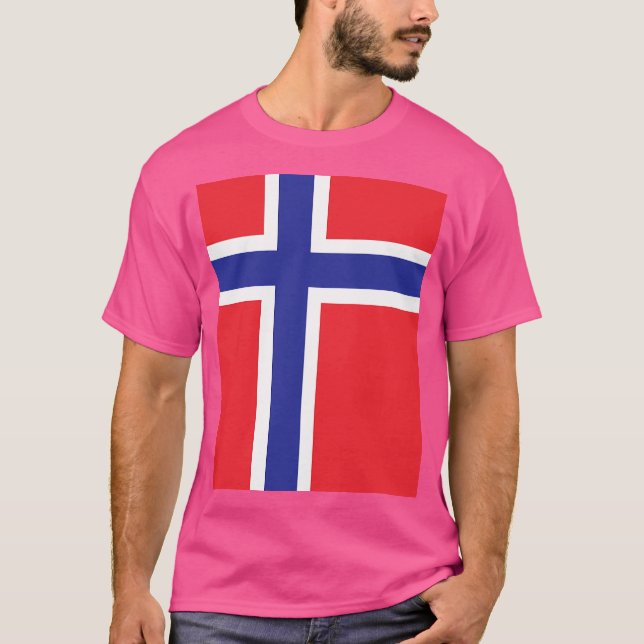 Camiseta Bandeira da Noruega (Frente)