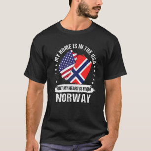 Camiseta Bandeira da Noruega Patriota Americano Raízes Noru