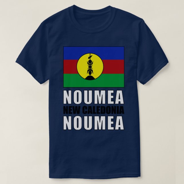 Camiseta Bandeira da Nova Caledónia (Frente do Design)