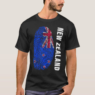 Camiseta Bandeira da Nova Zelândia como motivo de impressão