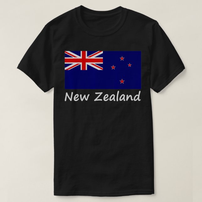 Camiseta Bandeira da Nova Zelândia Kiwi Zealander Tee (Frente do Design)