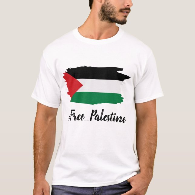Camiseta bandeira da Palestina (Frente)