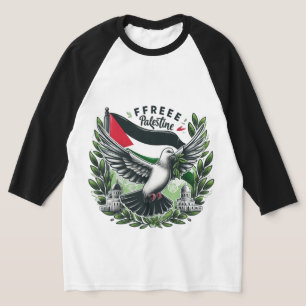 Camiseta Bandeira da Palestina livre do Pombo, Salvar pales