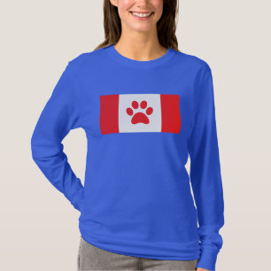 Camiseta Bandeira da Pata do Canadá - Bandeira Canadense Di