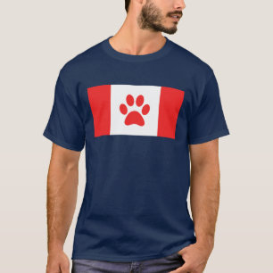 Camiseta Bandeira da Pata do Canadá - Bandeira Canadense Di