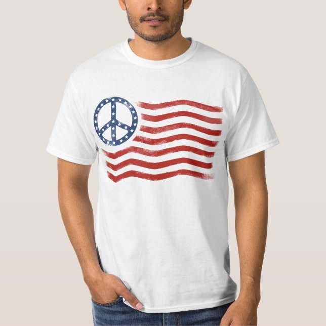 Camiseta Bandeira da paz dos E.U. (Frente)