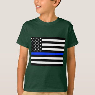 Camiseta Bandeira da Polícia Thin Blue Line