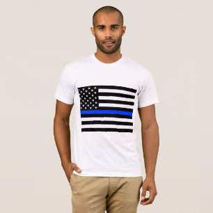 Camiseta Bandeira da Polícia Thin Blue Line