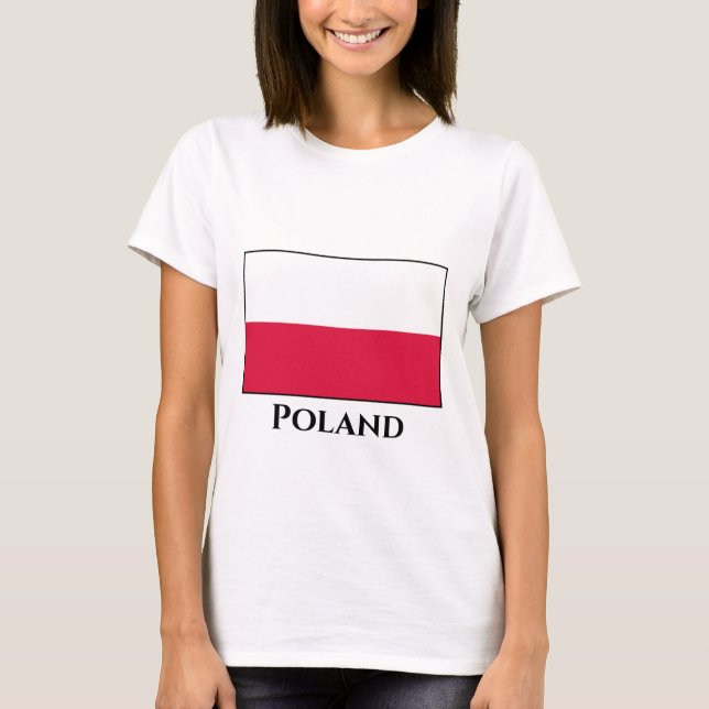Camiseta Bandeira da Polônia (Polonês) (Frente)