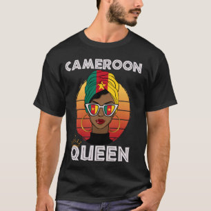 Camiseta Bandeira da Rainha Africana Camarões, Camarões, Ca