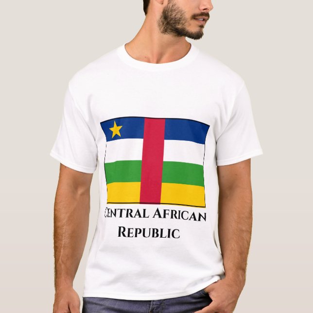 Camiseta Bandeira da República Centro-Africana (Frente)