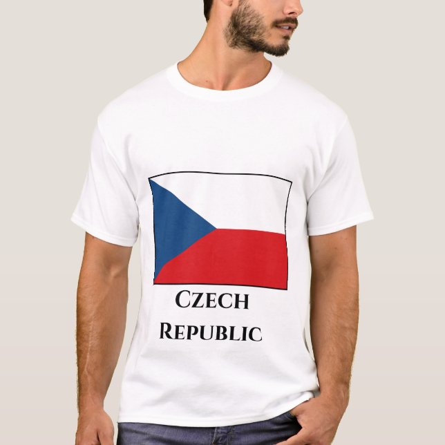 Camiseta Bandeira da República Checa (Frente)