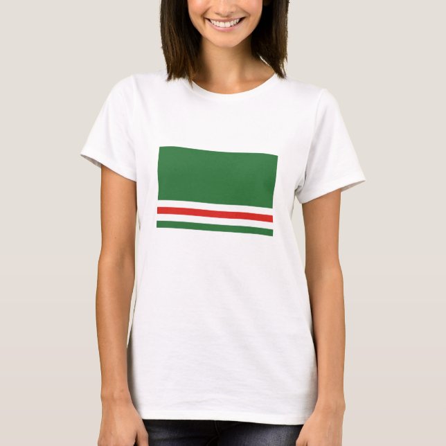 Camiseta Bandeira da República Chechena de Ichkeria (Frente)