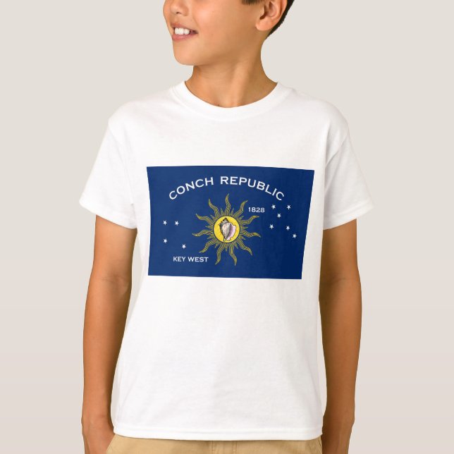 Camiseta Bandeira da República Conch, Bandeira da Chave Oci (Frente)
