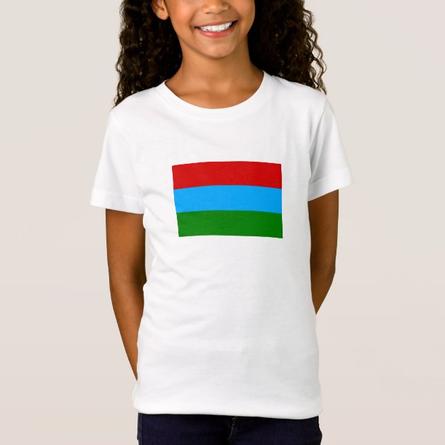 Camiseta Bandeira da República da Carélia (Frente)