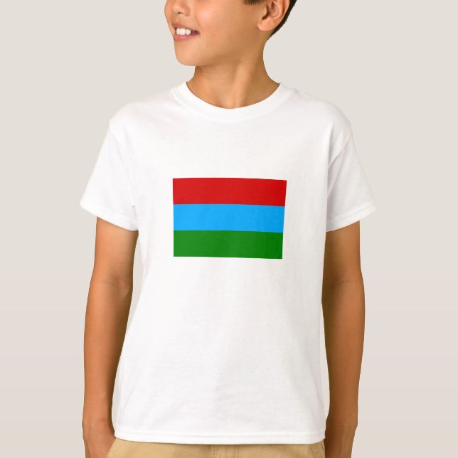 Camiseta Bandeira da República da Carélia (Frente)