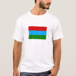 Camiseta Bandeira da República da Carélia<br><div class="desc">Bandeira patriótica da República da Carélia</div>