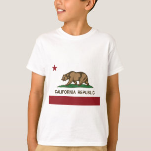 Camiseta Bandeira da república de Califórnia