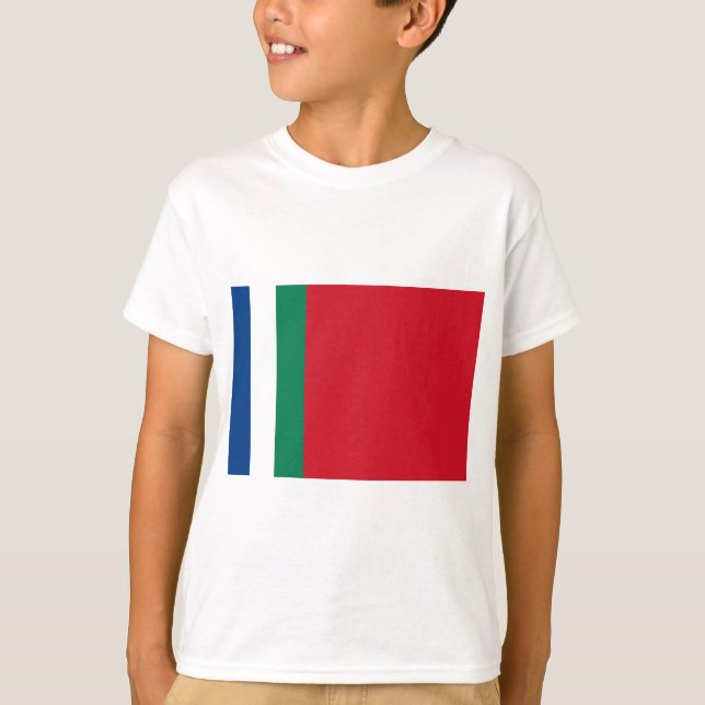 Camiseta Bandeira da República de Maluku Selatan (Molucas d (Frente)