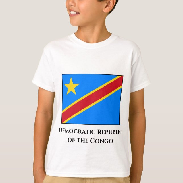 Camiseta Bandeira da República Democrática do Congo (Frente)