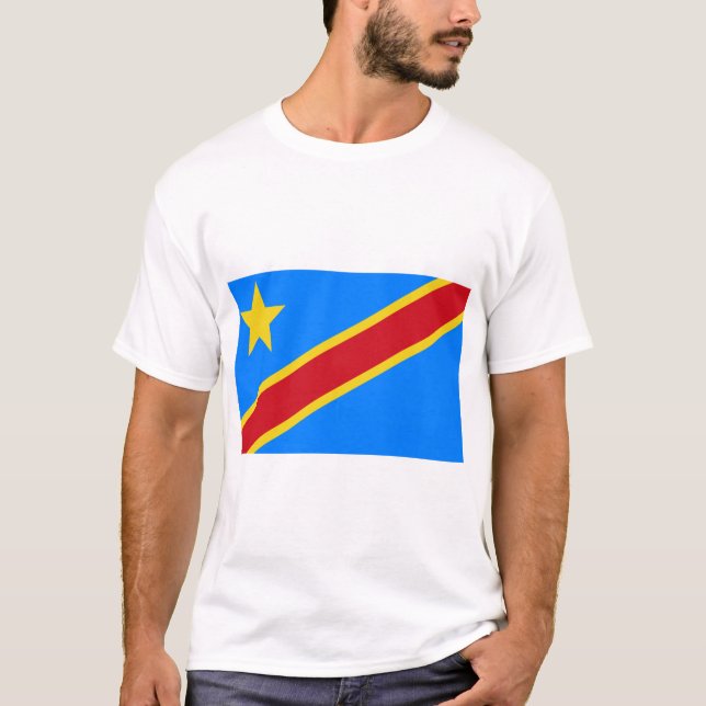 Camiseta Bandeira Da República Democrática Do Congo (Frente)